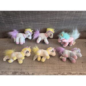 6 ThinkGeek Unicorn Plush Mythical Horses Blue Yellow Purple Pink LOT g56